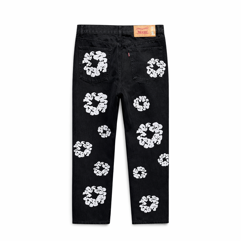 Floral Print Jeans