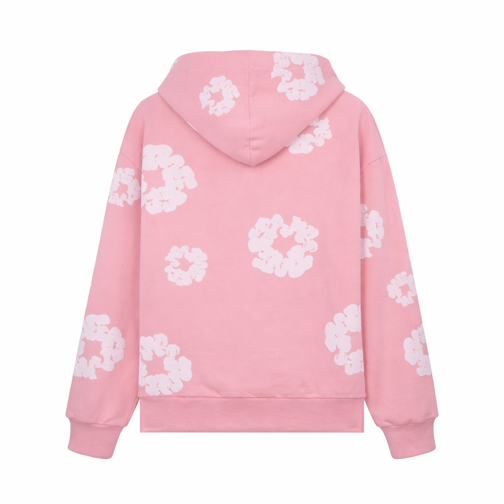 Floral Hoodie Pink