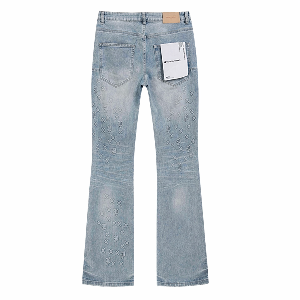 Embroidered Straight-Leg Jeans