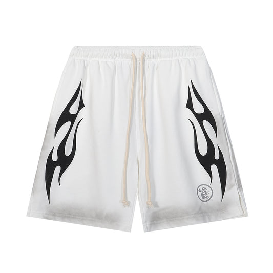 Hellstar Flame Shorts White