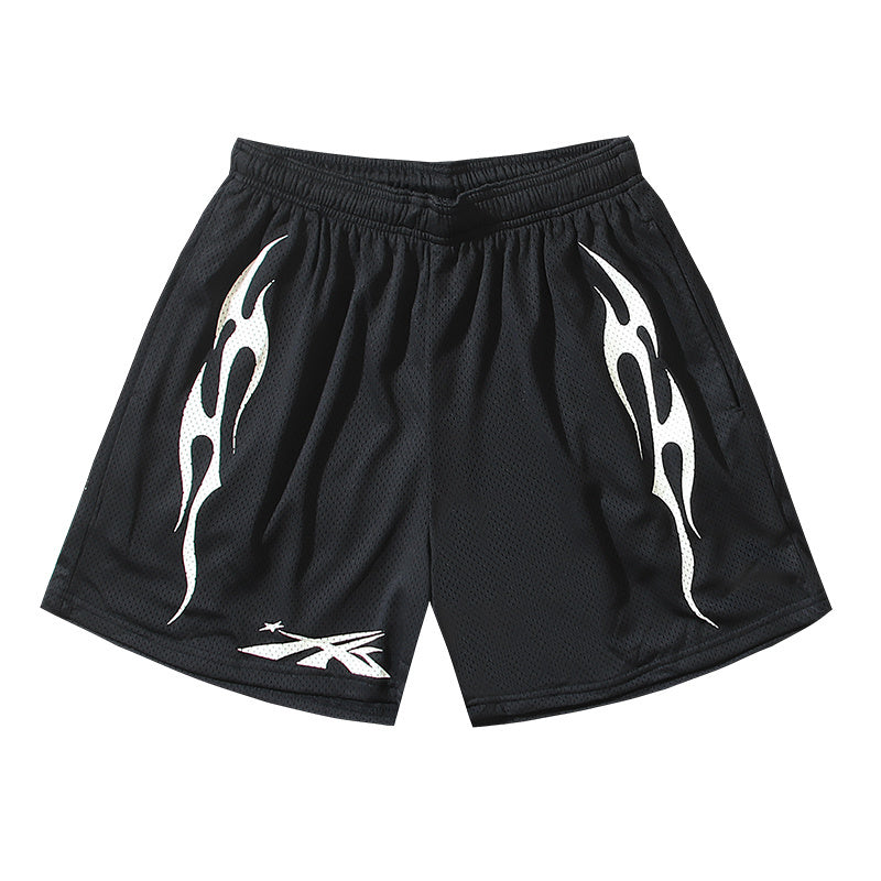 Hellstar Flame Shorts Black