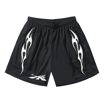 Hellstar Flame Shorts Black