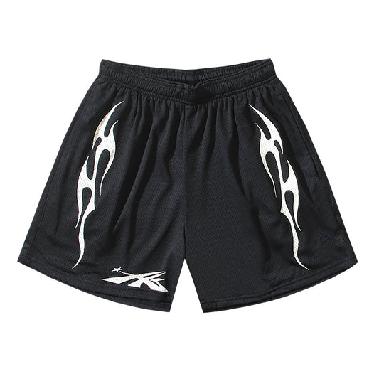 Hellstar Flame Shorts Black