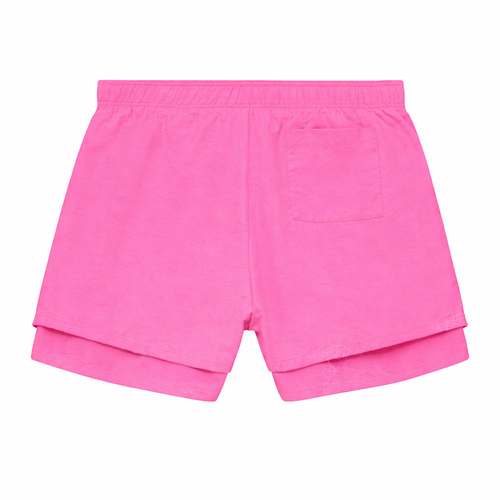 Sp5der Athletic Shorts Pink
