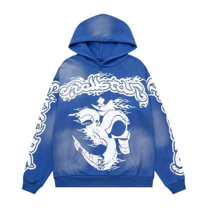 Hellstar Blue Arabic Hoodie