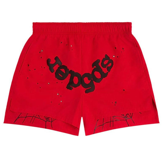 Sp5der Athletic Shorts Red