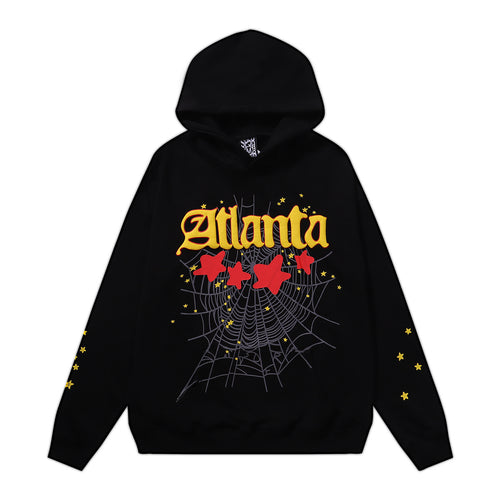 Sp5der Atlanta Star Print Hoodie