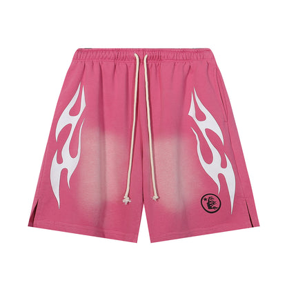 Hellstar Flame Shorts Pink
