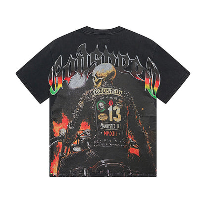 Godspeed Biker Nation Tee Gray
