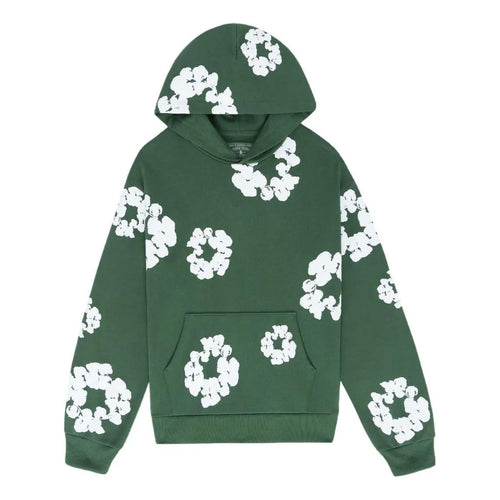 Green Floral Hoodie
