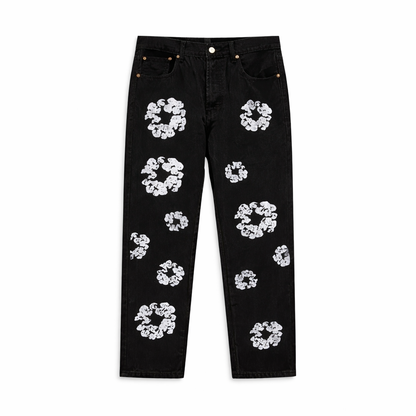 Floral Print Jeans