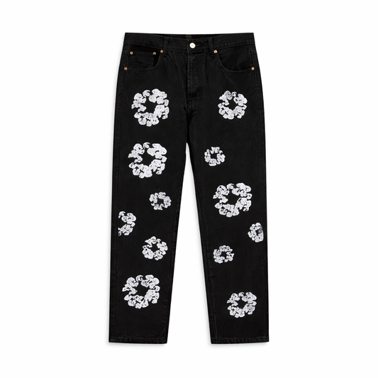 Floral Print Jeans