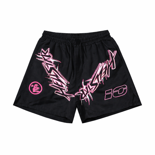 Hellstar Waxed Nylon Athletic Shorts